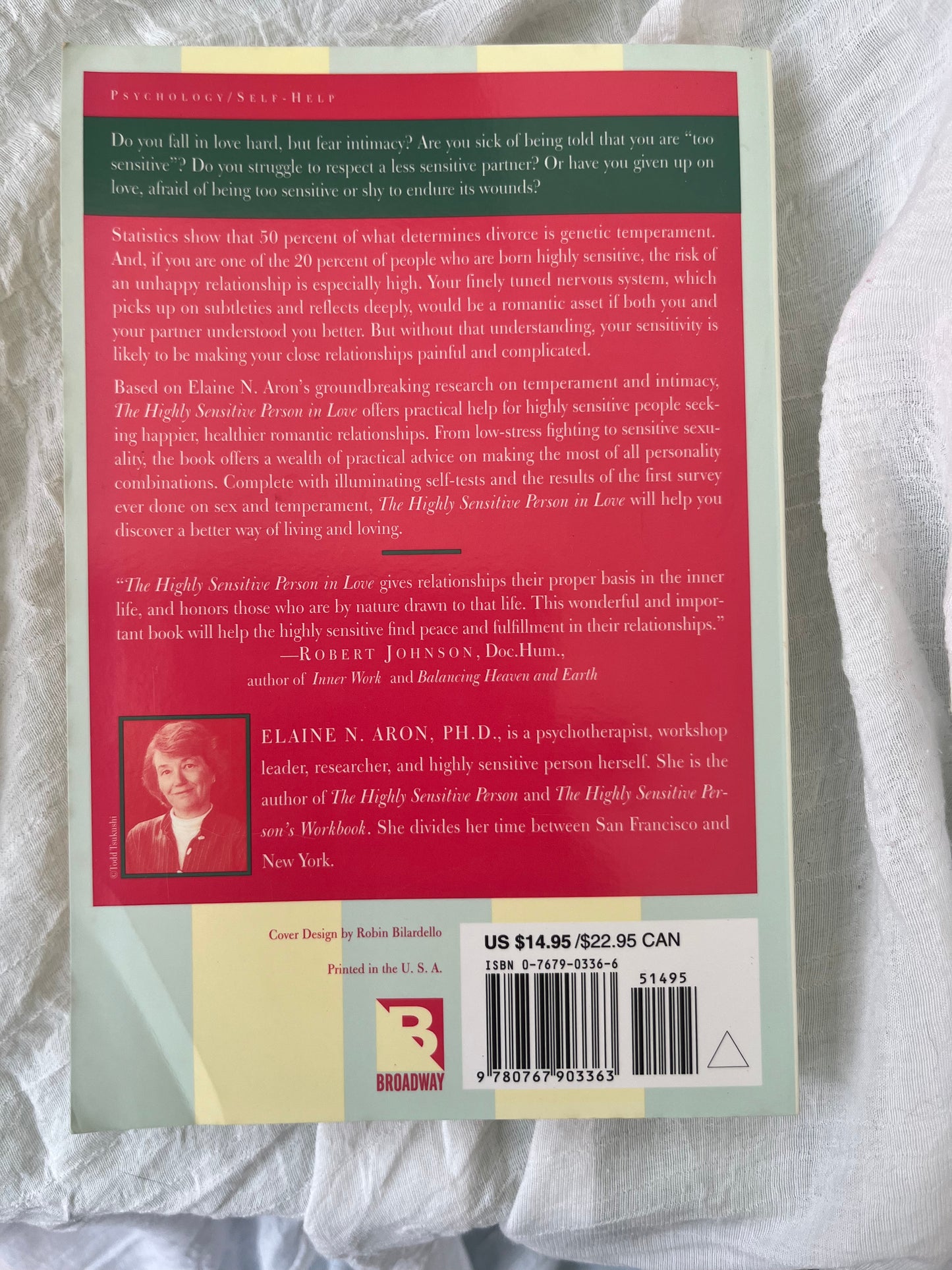 Highly Sensitive Person In Love, Book by Elaine Aron, New, Unused