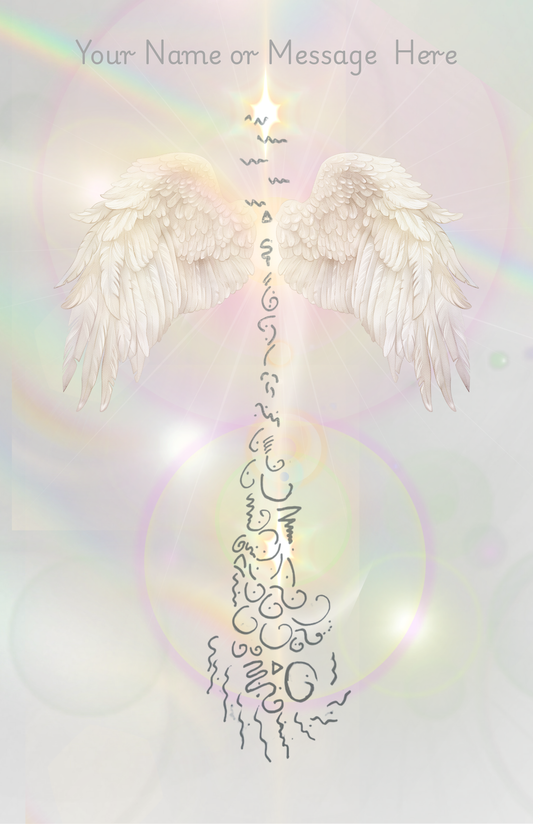 Personal Angel Code with Written Light Language and channelled message from the angels, made to order
