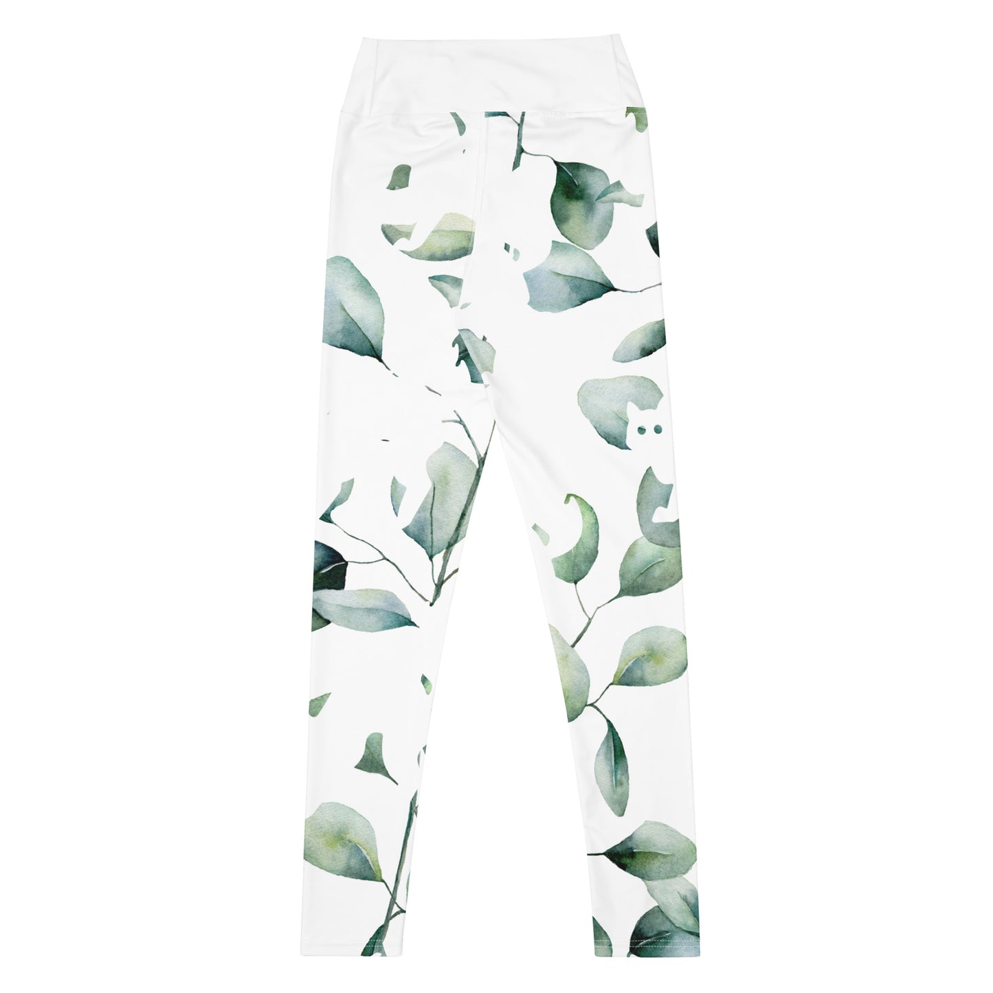 Yoga Leggings, soft, elegant, leaf green design, super soft, comfortable, stretchy, microfibre