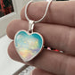 Twinflame Light Codes Necklace, light encoded with energies of twin flame Manifestation, dreaming it into reality, heart shaped, engraving