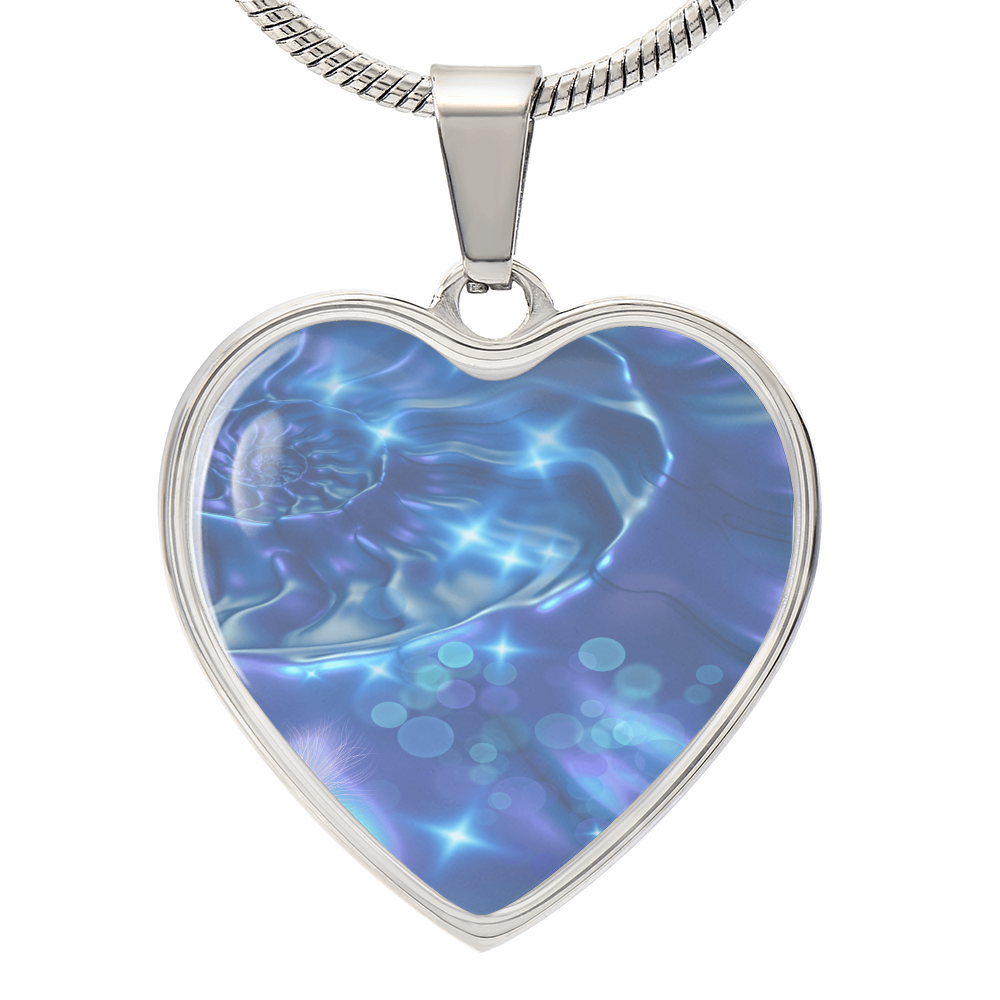 Angel Light Codes Necklace, Angel Zaphkiel, Ease of processing & Expressing, heart shaped pendant, engraving option.