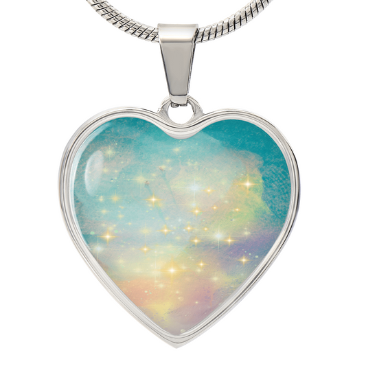 Twinflame Light Codes Necklace, light encoded with energies of twin flame Manifestation, dreaming it into reality, heart shaped, engraving