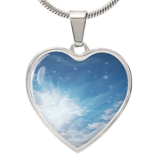 Angel Light Codes Necklace, Angel Haziel, Divine Forgiveness, Innocence of all, heart shaped pendant, engraving available