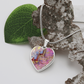 Light encoded necklace, "industry", single code, transmutes rigid, unbending programs and processes, ascending them to divine plan, heart shaped pendant, energy art