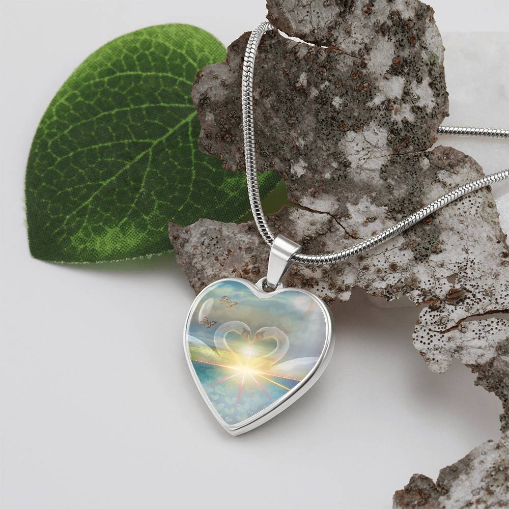 Twinflame Unity Necklace, light encoded with the energies of "We Are Doing It Together"