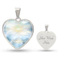 Twinflame intention necklace, Twinflame gratitude, light encoded design, heart shaped pendant