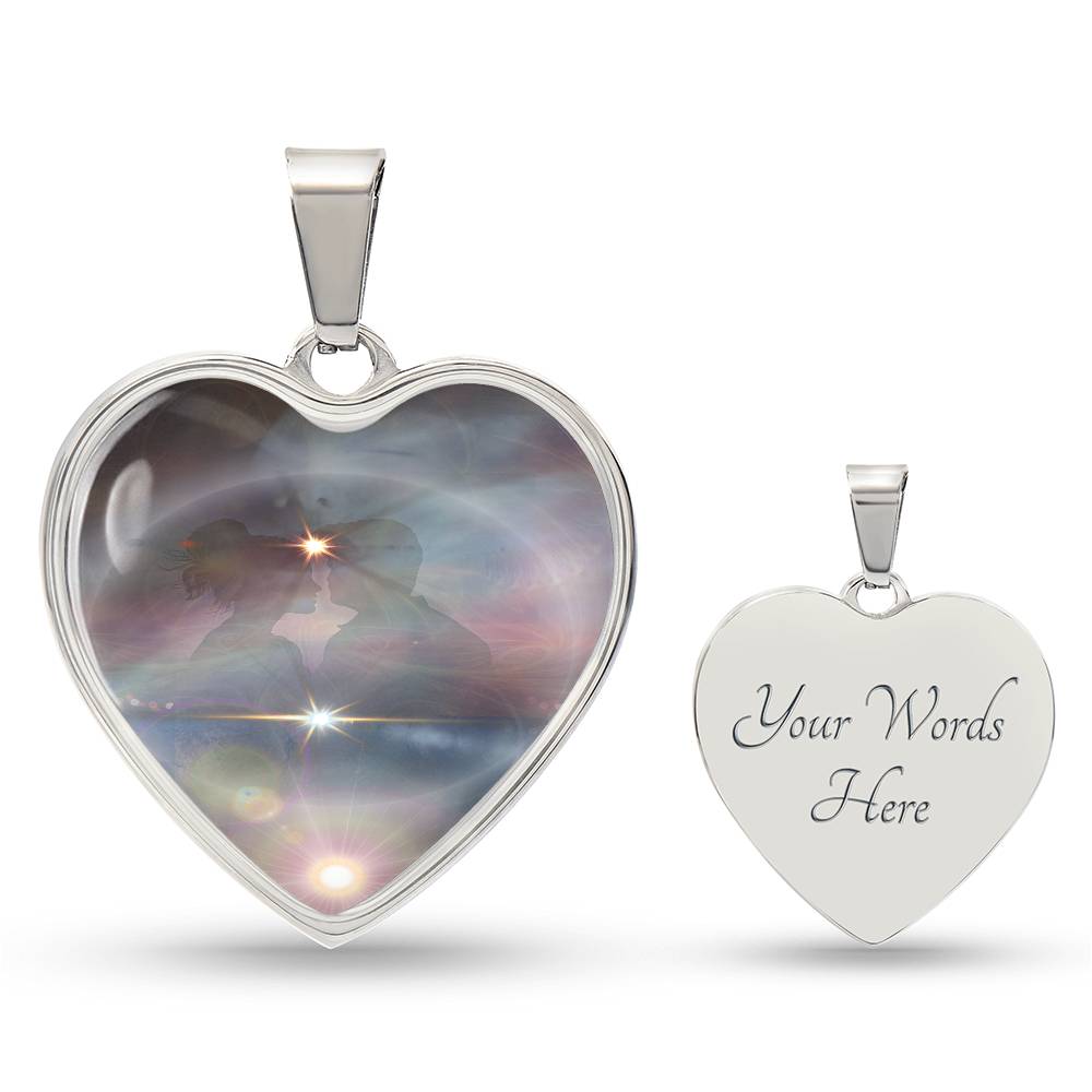 Twinflame Intention Necklace, Twinflame Merge, Light encoded image, channelled message, sits near your soul seat