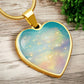 Twinflame Light Codes Necklace, light encoded with energies of twin flame Manifestation, dreaming it into reality, heart shaped, engraving