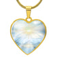 Twinflame intention necklace, Twinflame gratitude, light encoded design, heart shaped pendant