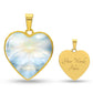 Twinflame intention necklace, Twinflame gratitude, light encoded design, heart shaped pendant