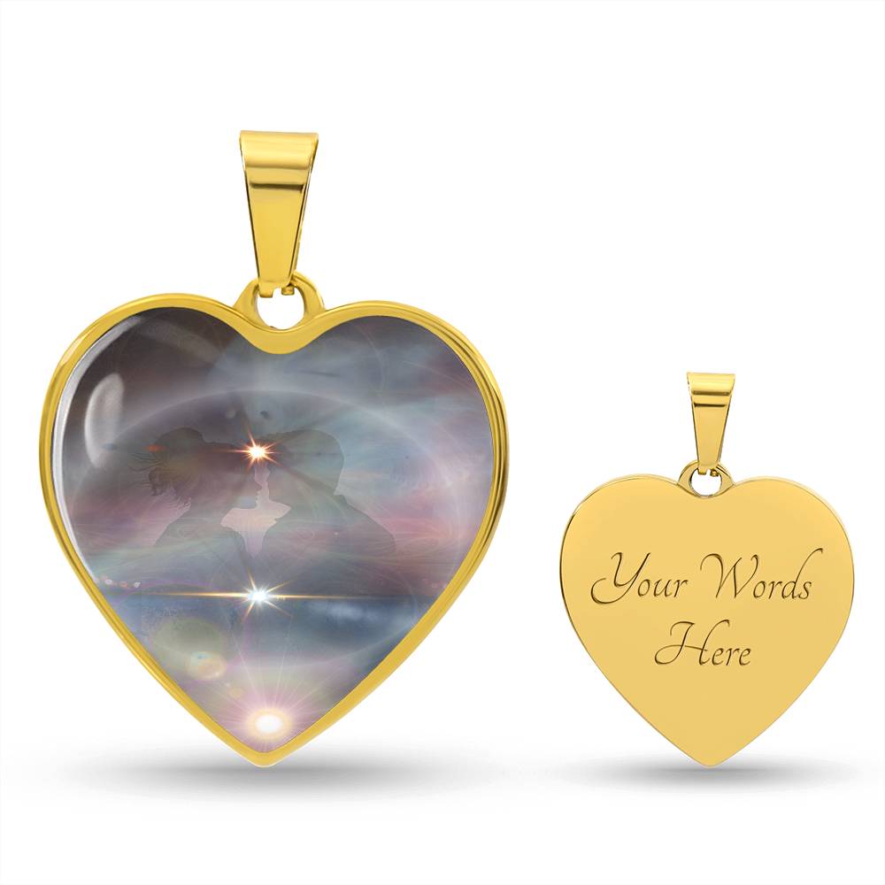 Twinflame Intention Necklace, Twinflame Merge, Light encoded image, channelled message, sits near your soul seat