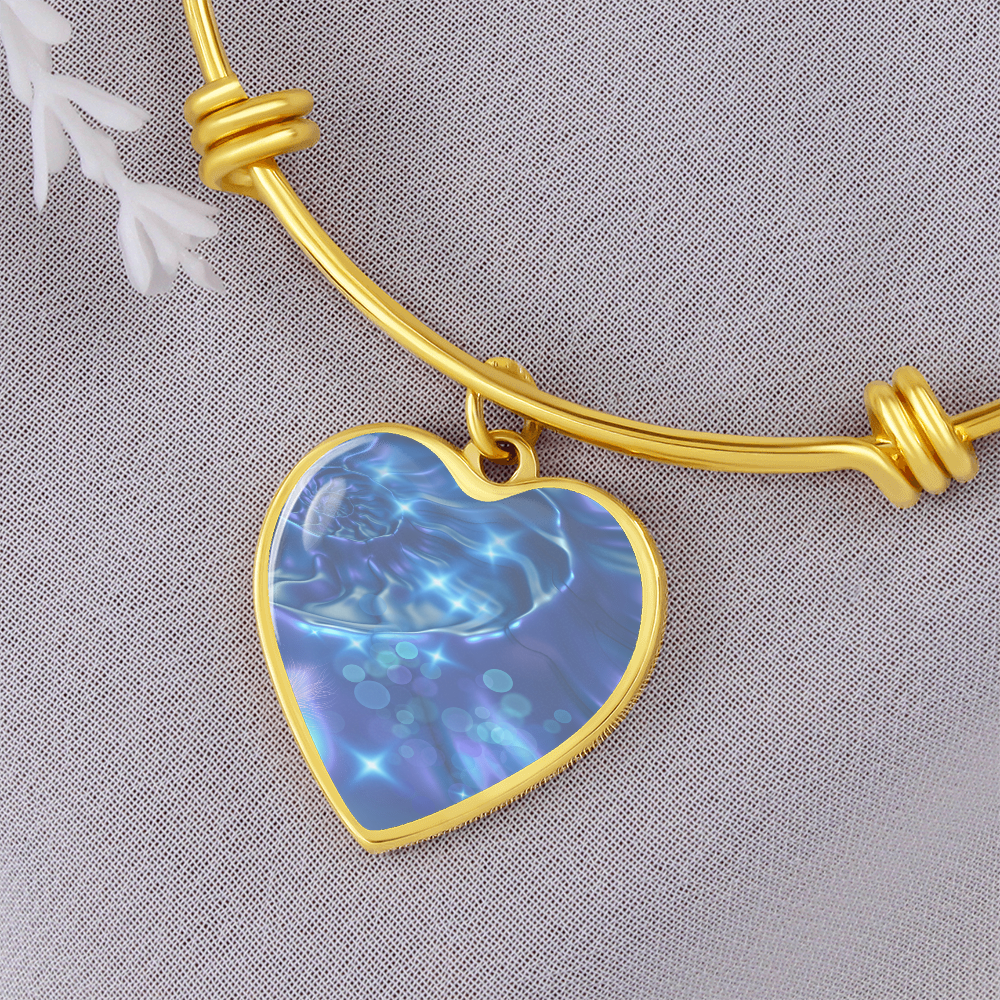 Angel Light Codes Bracelet, Angel Zaphkiel, Ease of processing & Expressing, heart shaped pendant, engraving option.