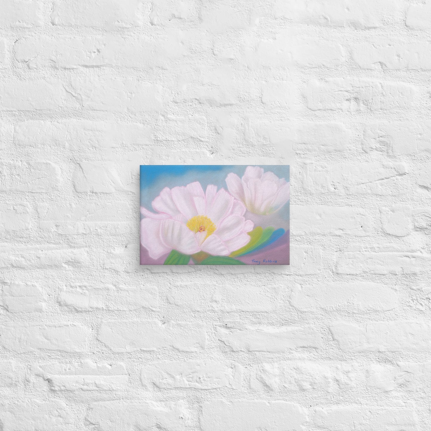 Light Encoded Canvas, White Peony Flowers, mother and daughter, alchemical art, energised, multiple sizes