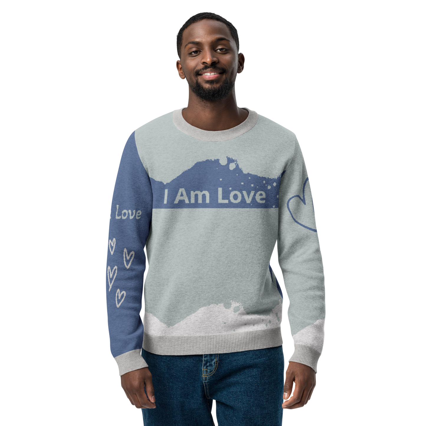 Knitted crew neck sweater, I am Love, Archangel Ariel, Angel Light Codes Series