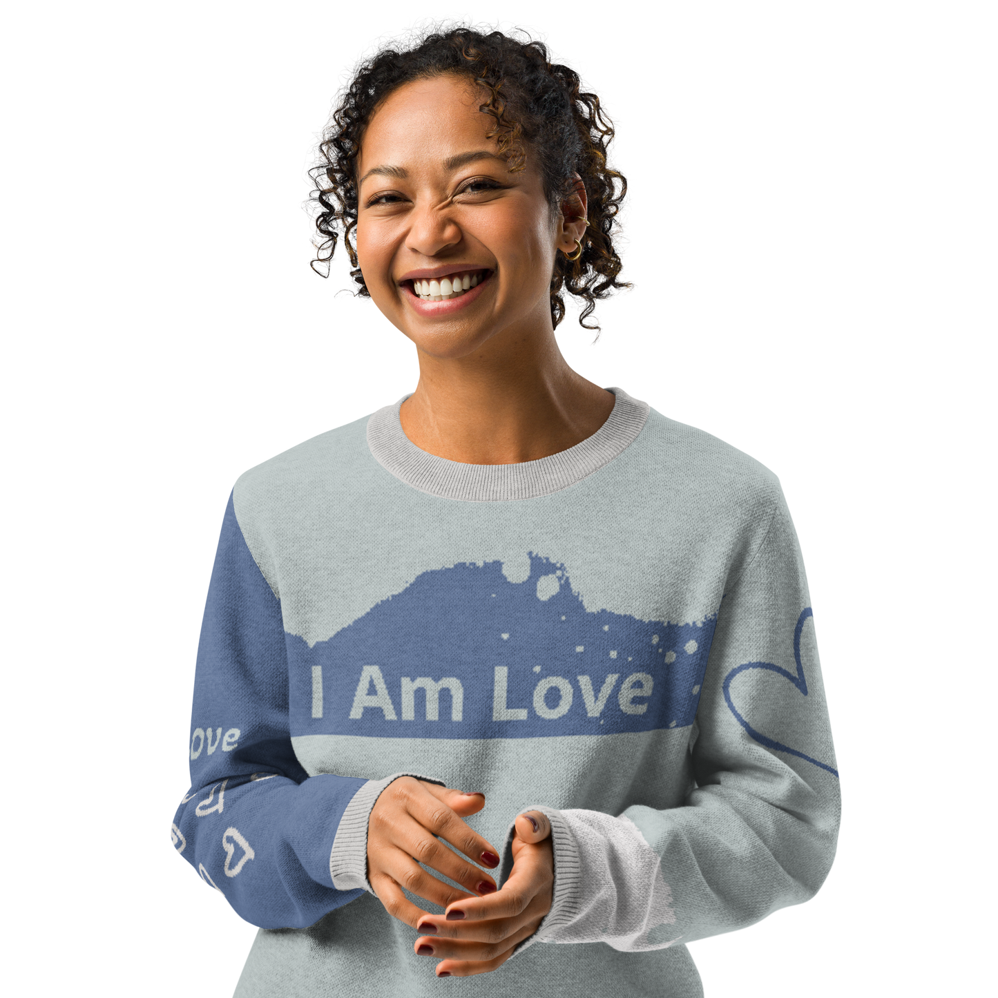 Knitted crew neck sweater, I am Love, Archangel Ariel, Angel Light Codes Series