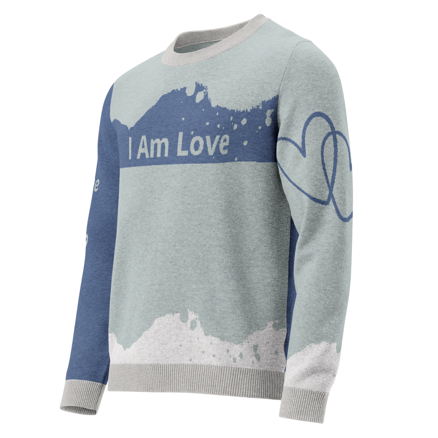 Knitted crew neck sweater, I am Love, Archangel Ariel, Angel Light Codes Series