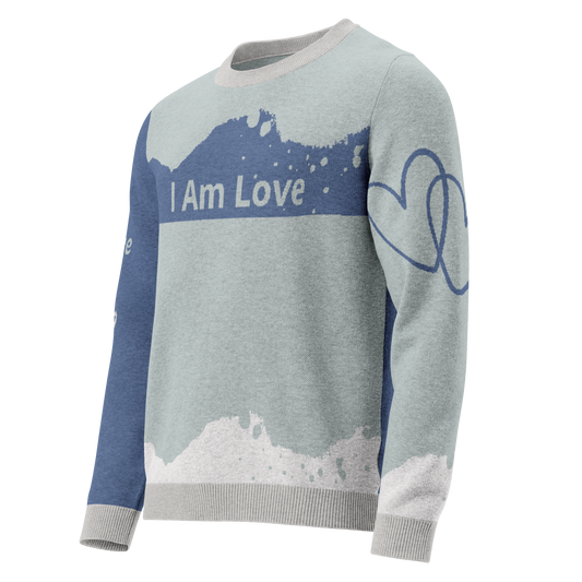 Knitted crew neck sweater, I am Love, Archangel Ariel, Angel Light Codes Series