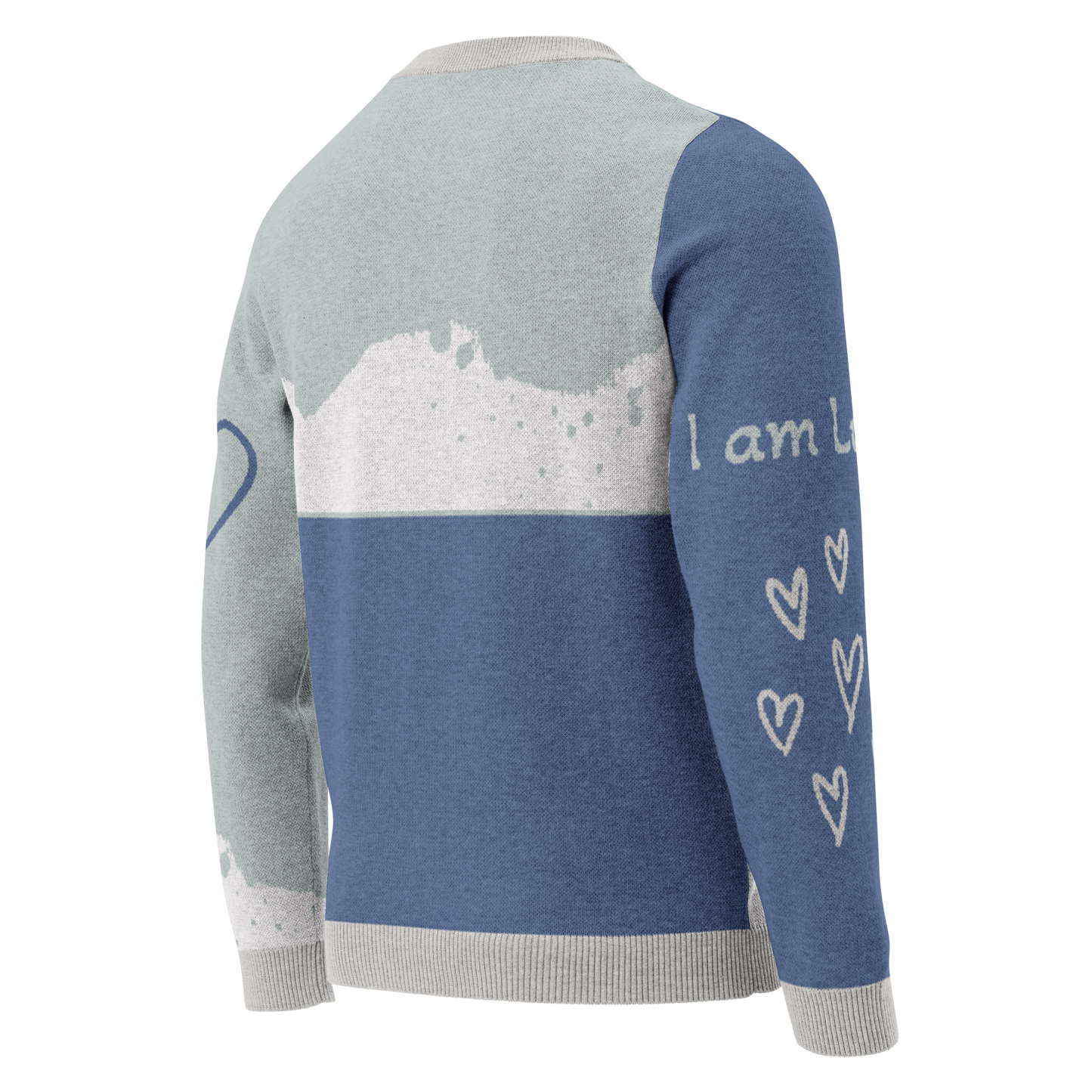 Knitted crew neck sweater, I am Love, Archangel Ariel, Angel Light Codes Series