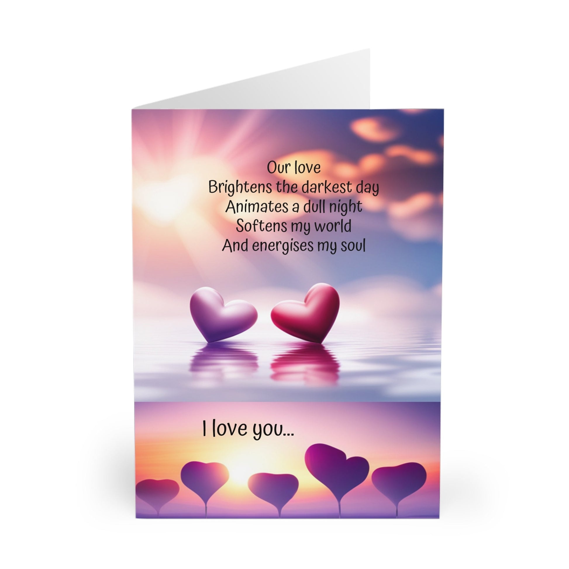 Lovers Greeting Cards (5 Pack), Valentines Day, Anniversary, message to lover, blank inside, husband, wife, girlfriend, boyfriend, gift