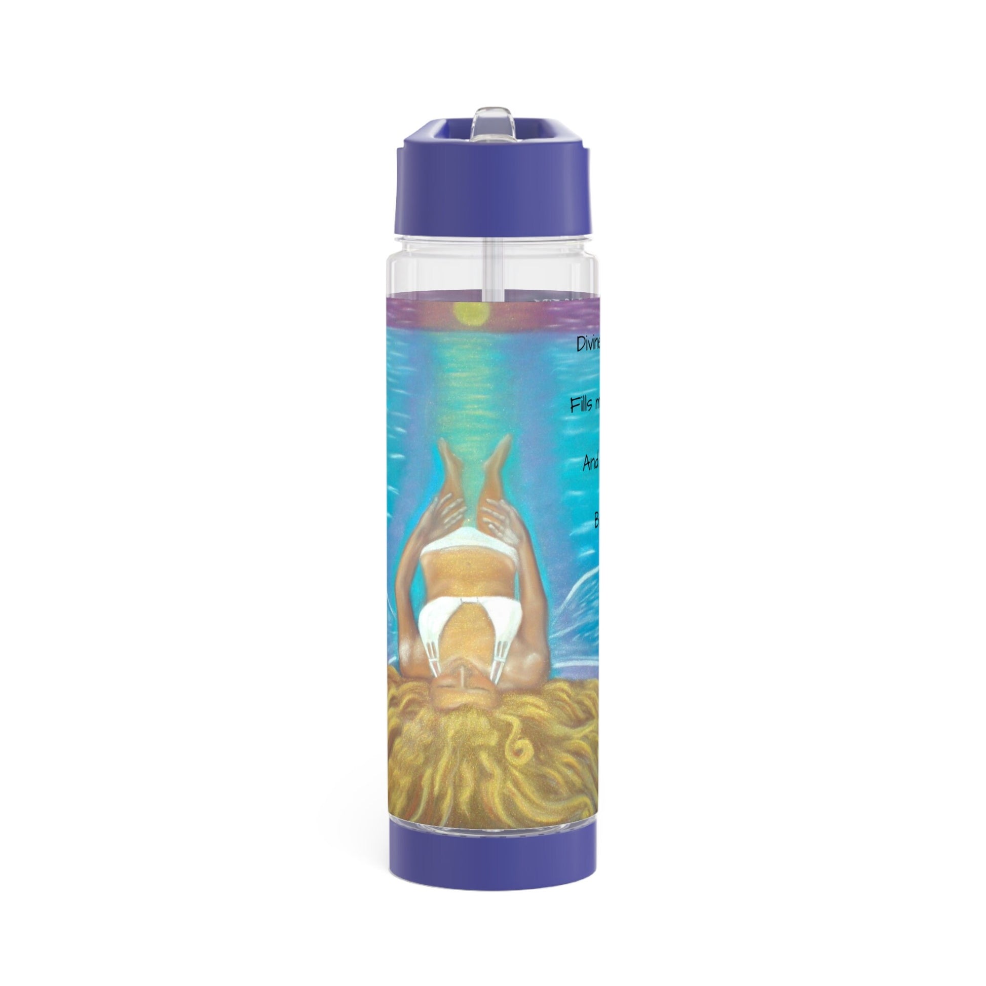 Infuser Water Bottle, energised with light codes, charged with resourcing energies called the longtide