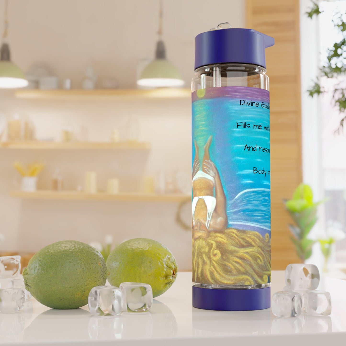 Infuser Water Bottle, energised with light codes, charged with resourcing energies called the longtide