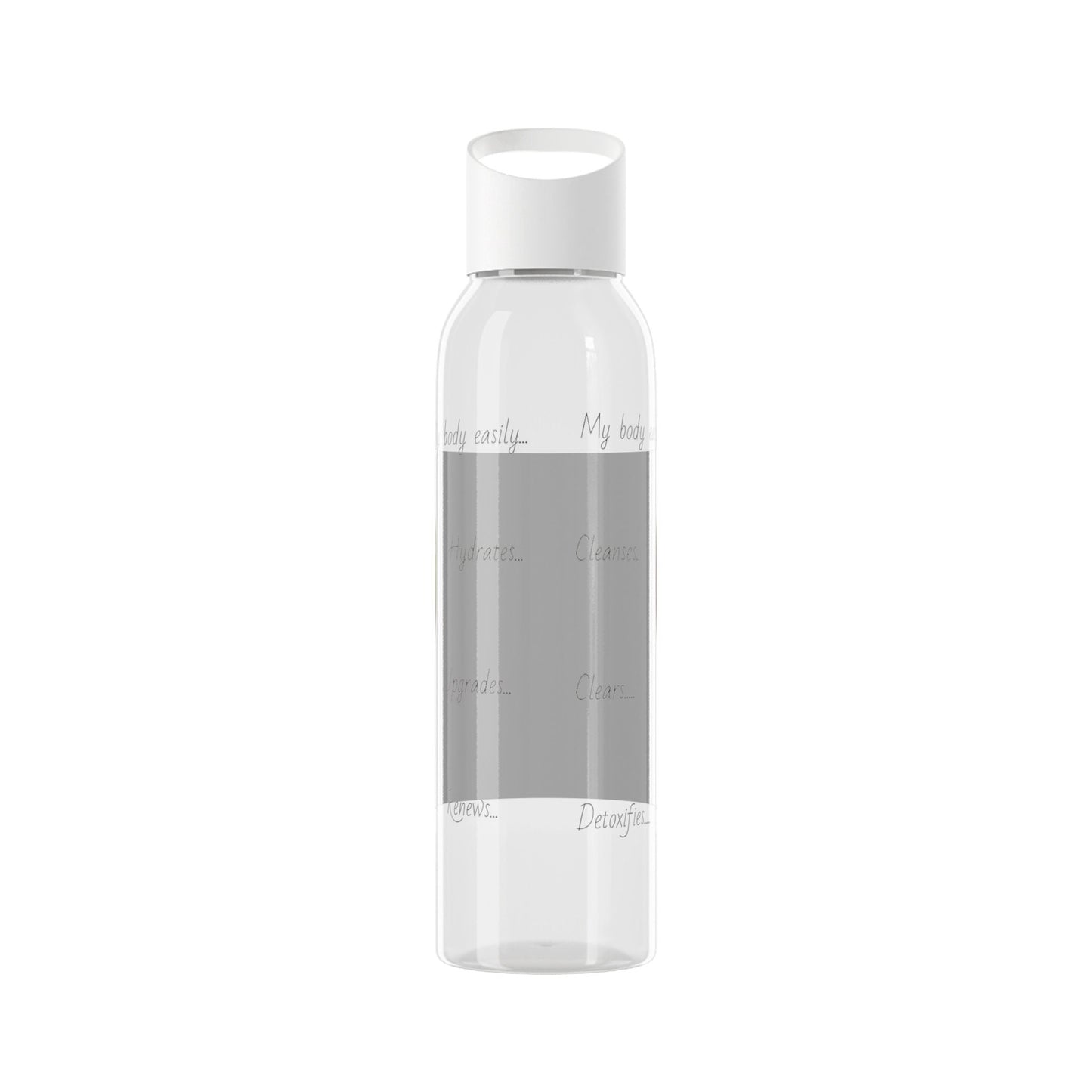 Sky Water Bottle, my body easily clears, cleanses, detoxes, renews, upgrades and hydrates, energised, charged, light codes, heart, spiral,