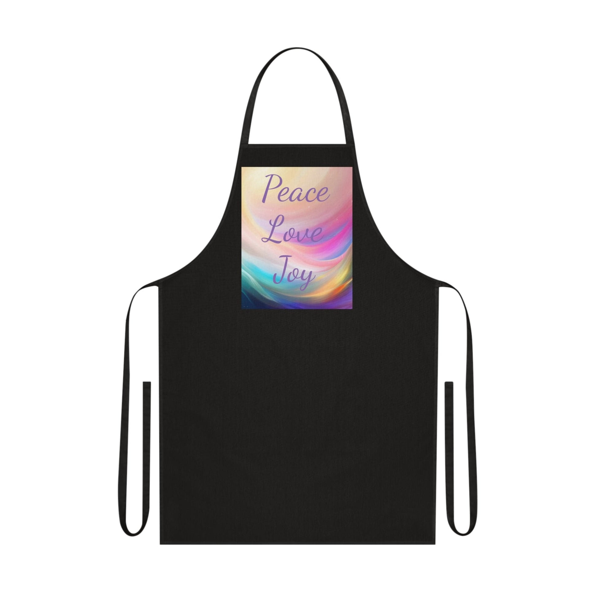 Peace, Love, Joy, Cotton Apron, wear your intentions as you create, reminding you of the energy you are creating with