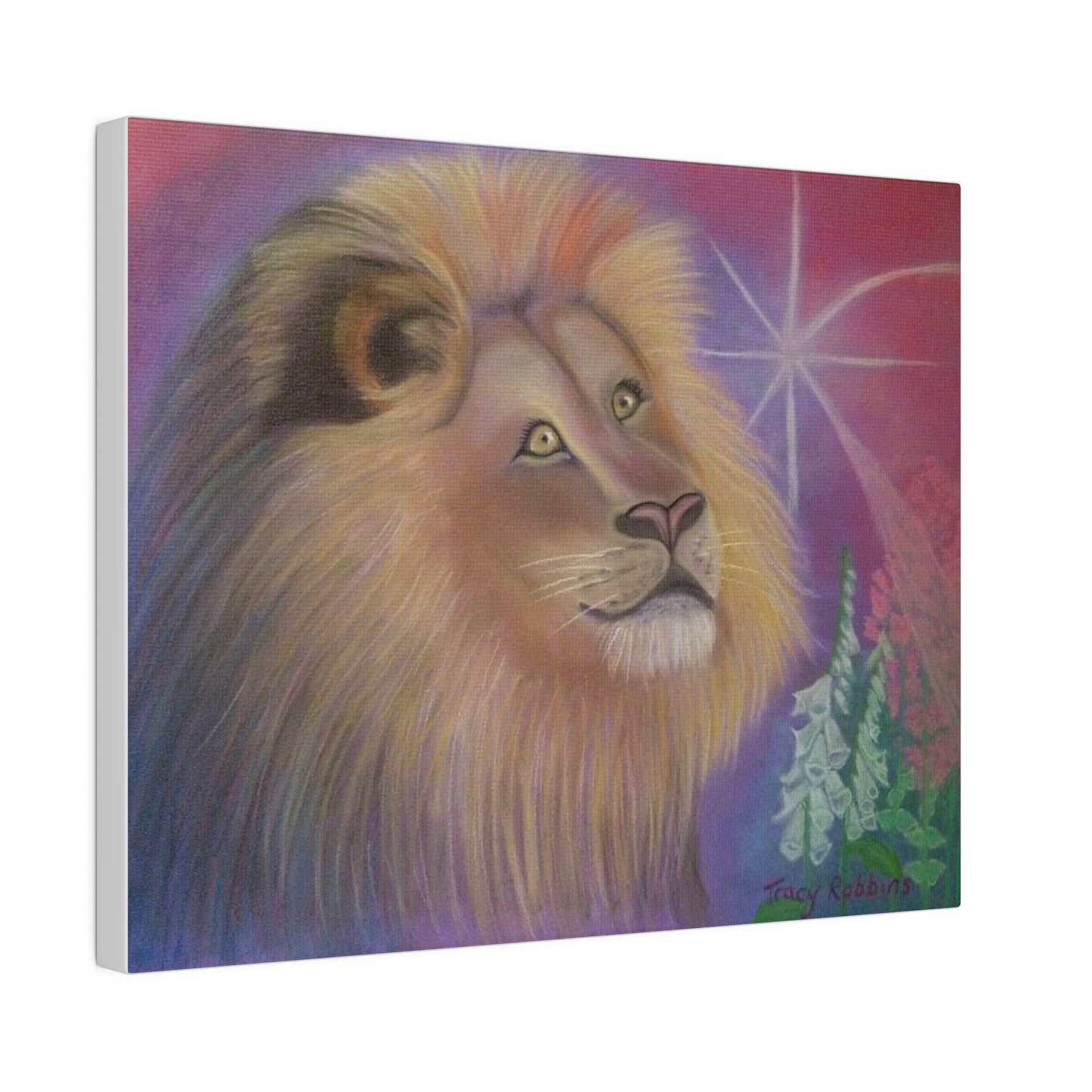 Star Lion Energised alchemical art Canvas Print, Stretched, energized art, ascension, connection to stars, lionsgate portal