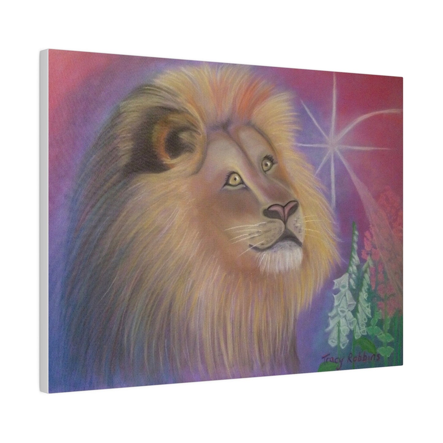 Star Lion Energised alchemical art Canvas Print, Stretched, energized art, ascension, connection to stars, lionsgate portal