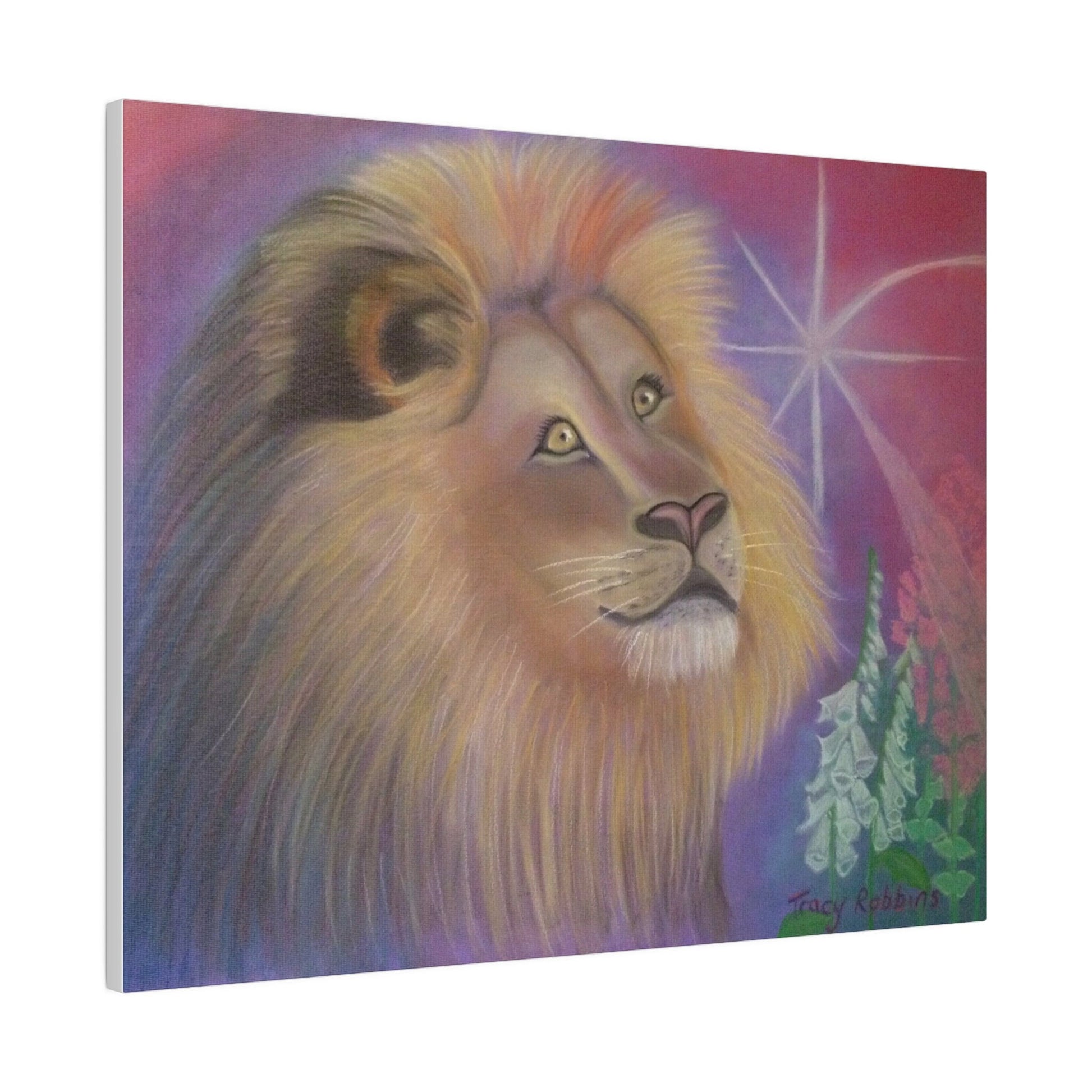 Star Lion Energised alchemical art Canvas Print, Stretched, energized art, ascension, connection to stars, lionsgate portal