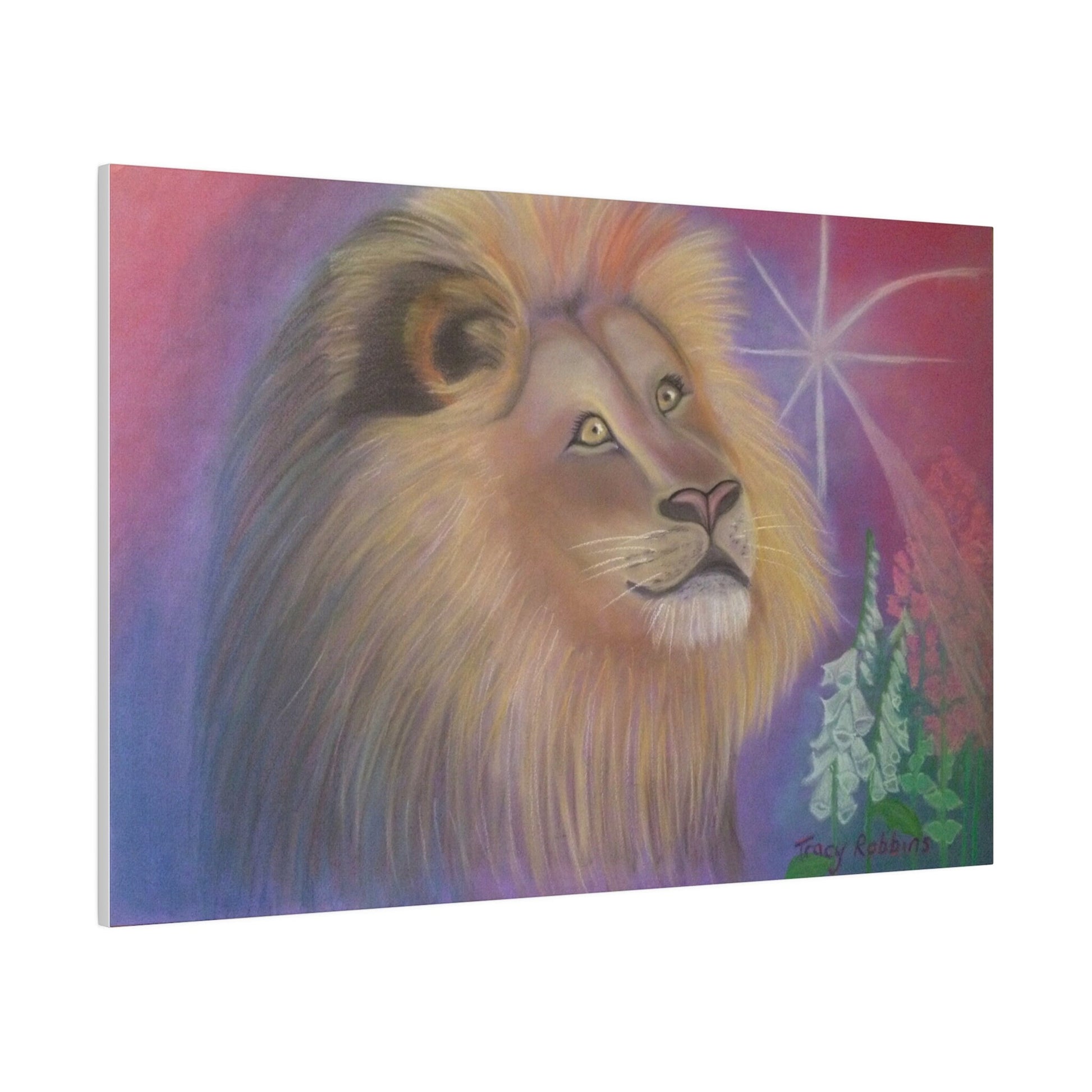 Star Lion Energised alchemical art Canvas Print, Stretched, energized art, ascension, connection to stars, lionsgate portal