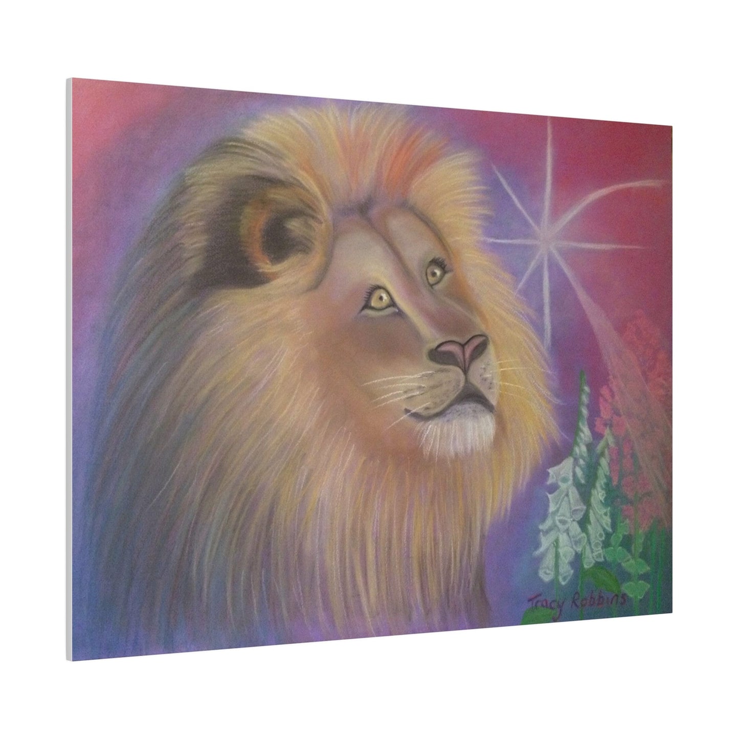 Star Lion Energised alchemical art Canvas Print, Stretched, energized art, ascension, connection to stars, lionsgate portal