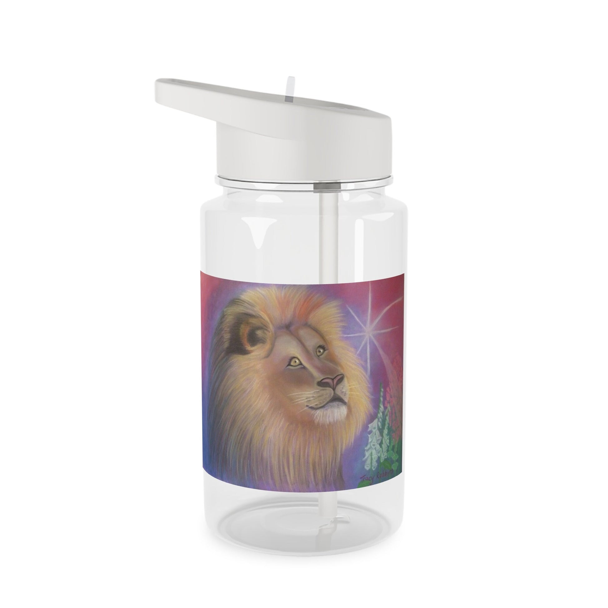 Alchemical art star lion Water Bottle, choice of 2 sizes, energised, connection to soul & unity, lionsgate 888, Ships from Aus, UK, US