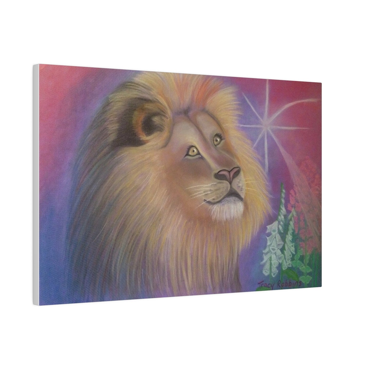 Star Lion Energised alchemical art Canvas Print, Stretched, energized art, ascension, connection to stars, lionsgate portal