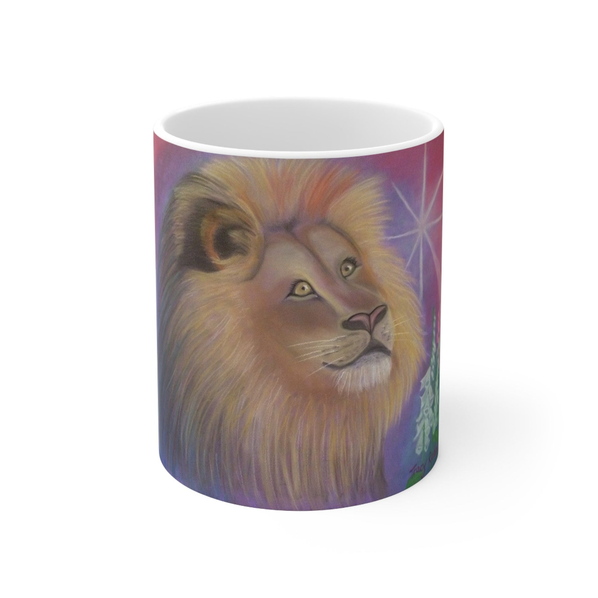 Alchemical art star lion Mug, energised with energies of soul connection, love, unity, lionsgate 888 portal, Shipped from Aus, UK, US