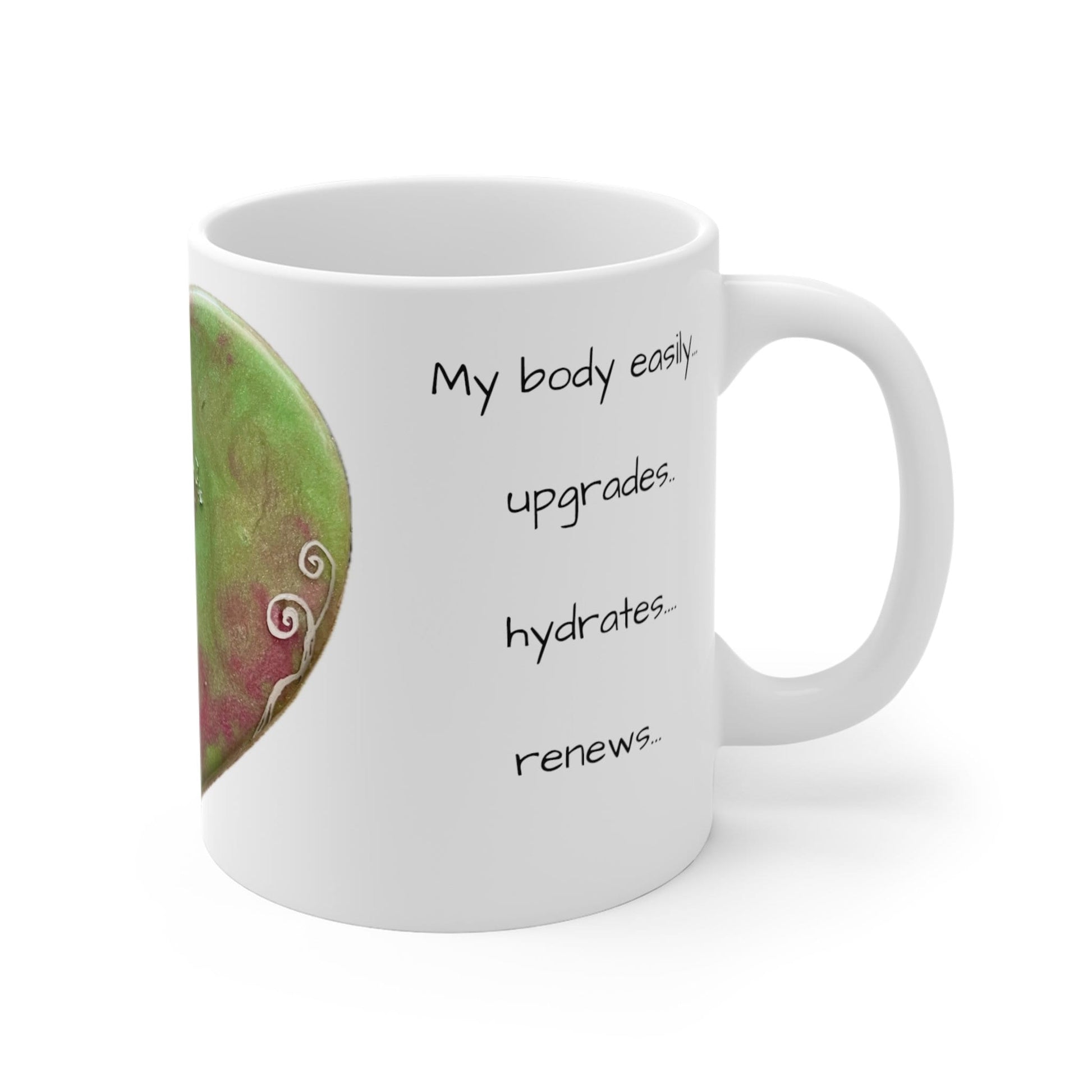 Mug 11oz, light codes to energise your drink, helping detoxification and cellular upgrade