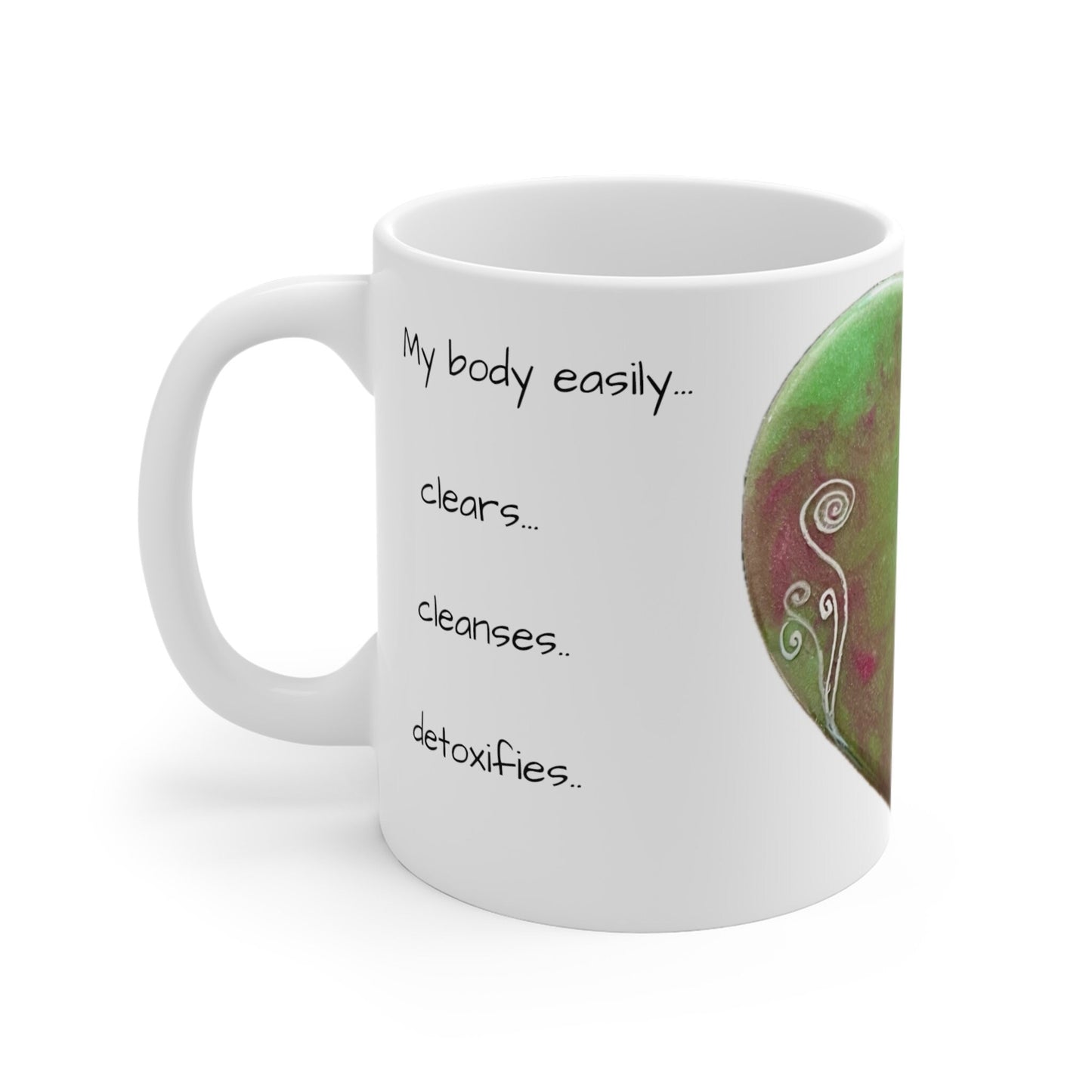 Mug 11oz, light codes to energise your drink, helping detoxification and cellular upgrade