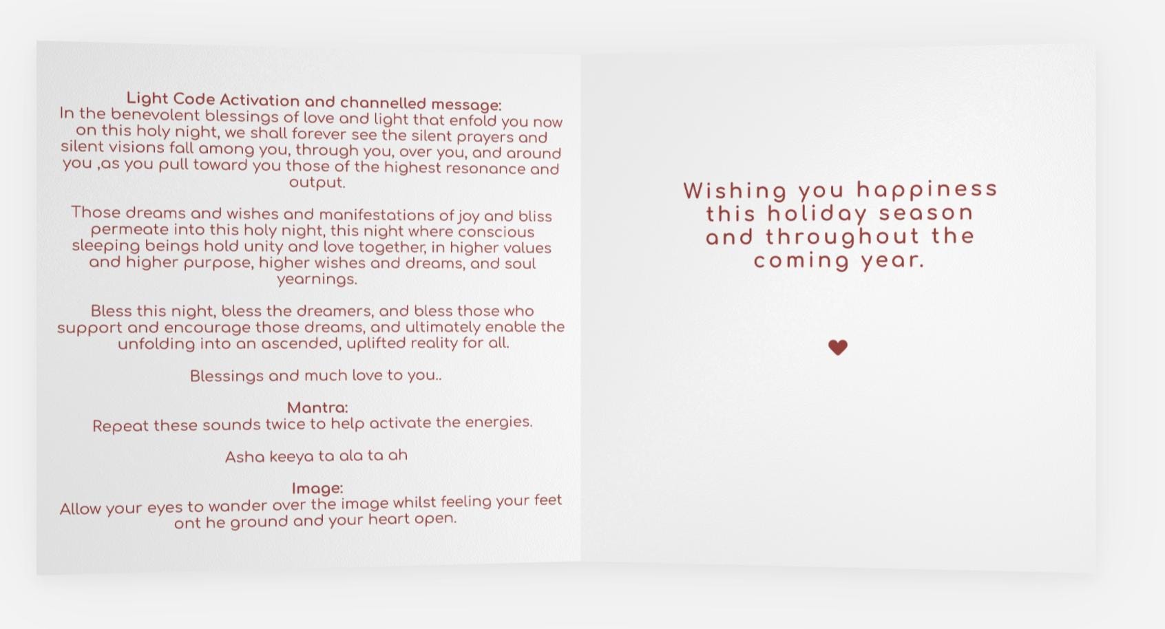 High Vibrational Christmas Card Variety Pack, Light Encoded