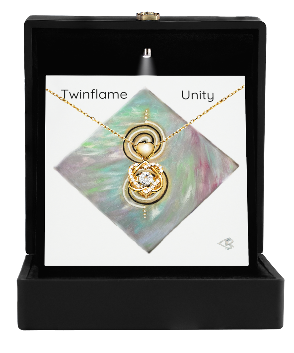 twinflame unity pendant, charged with light codes, energized, activated, align and balance your divine masculine/feminine unity