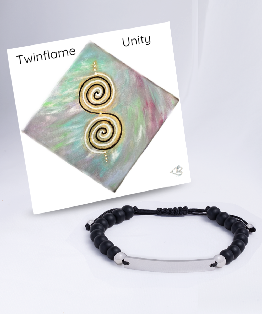 Twinflame unity mug, double spiral geometry, activated design, intention bracelet quantum art