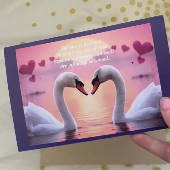 Lovers Greeting Cards (single), message to lover, blank inside, our love is destined to stand the test of time because our hearts and souls