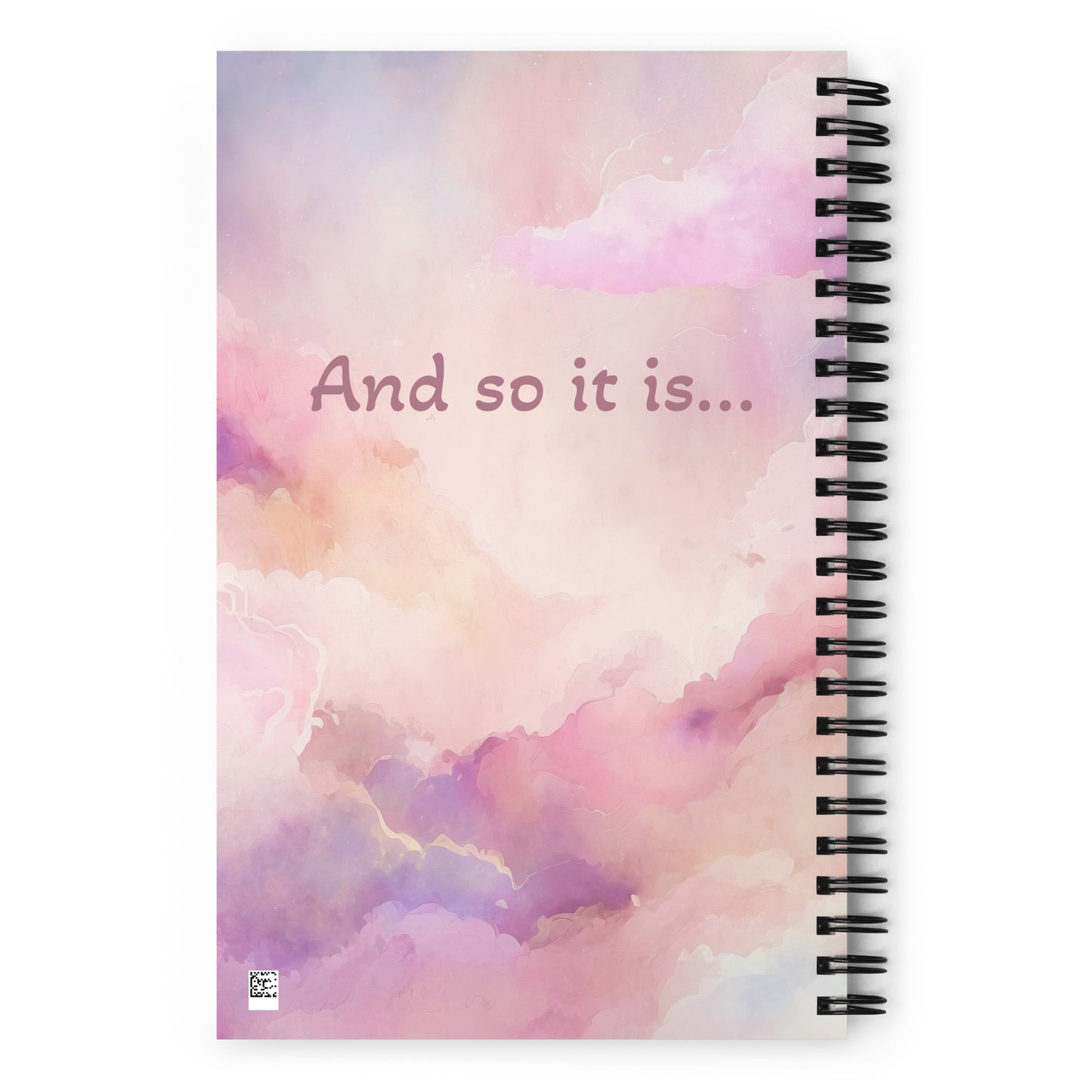 Positivity Affirmation Spiral notebook, Every day is a new opportunity for growth and success, pink, moon, stars, night, sky