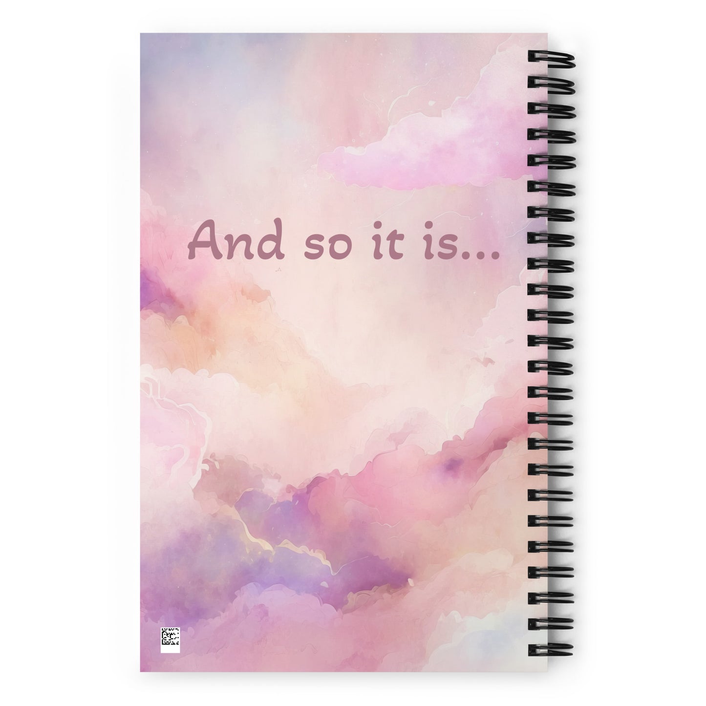 Positivity Affirmation Spiral notebook, I believe in myself and ability to create a life filled with joy and abundance, pink, moon, stars, night, sky