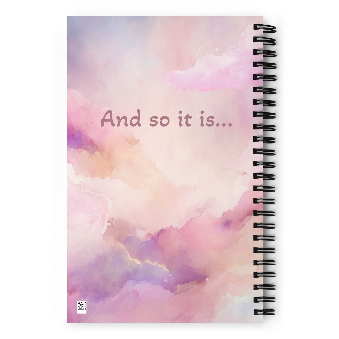 Positivity Affirmation Spiral notebook, I am worthy of love, success, and all the good things life has to offer, night, sky