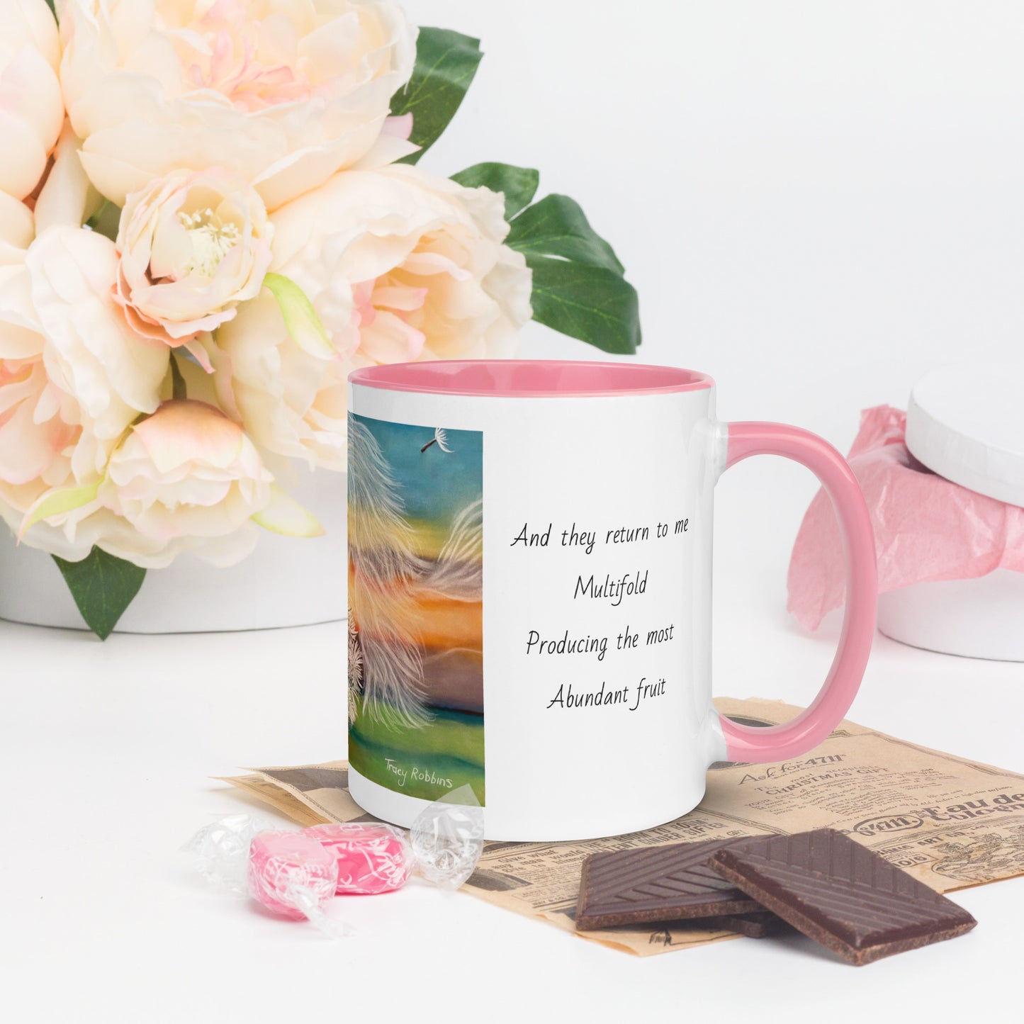 Activated manifestation mug, dreams come true, manifestation, gift for him or her, dandelion pod, wishes