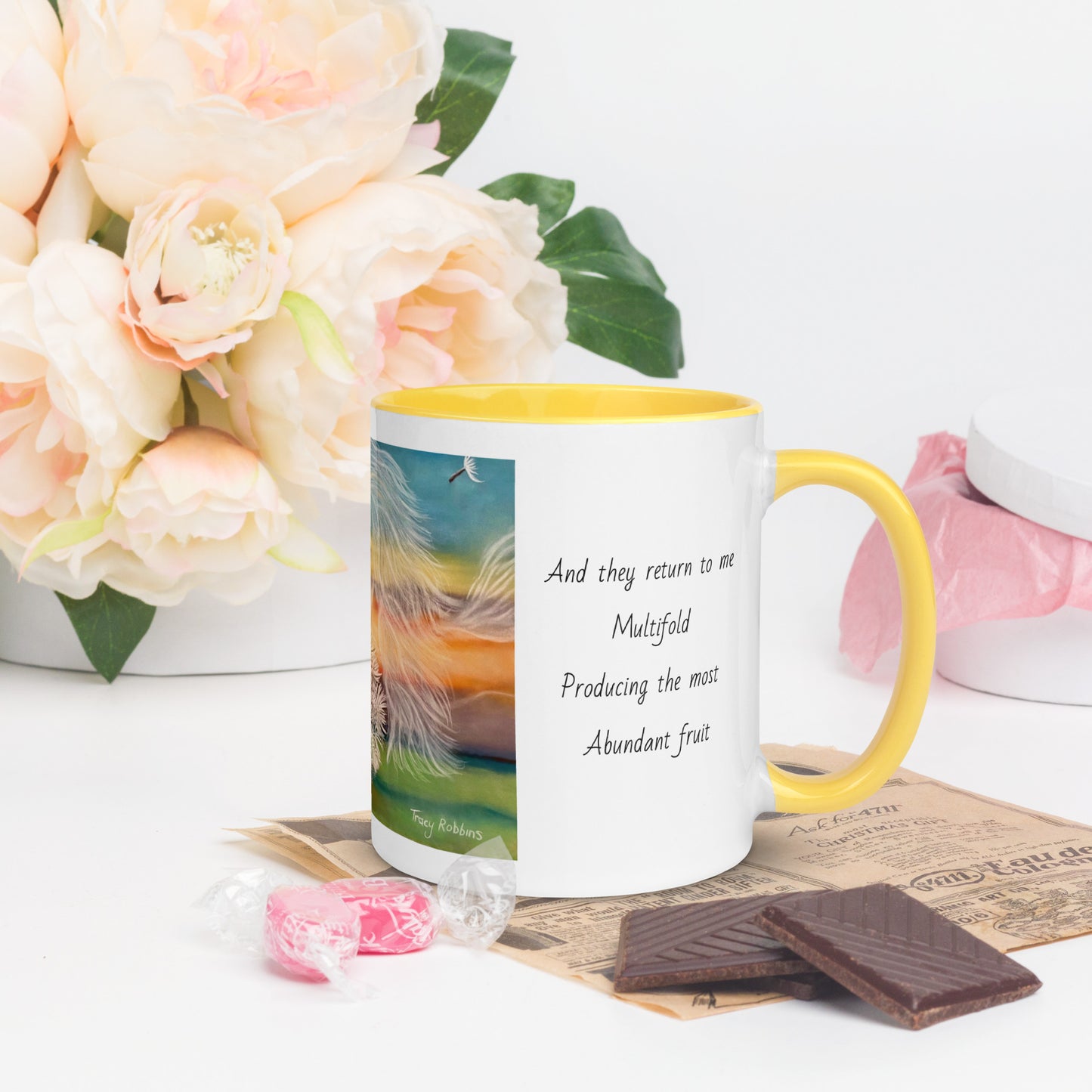 Activated manifestation mug, dreams come true, manifestation, gift for him or her, dandelion pod, wishes