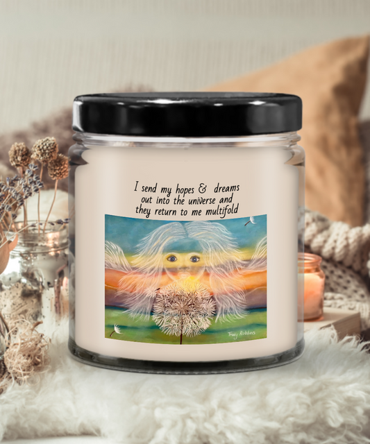 Affirmation candle, dreams come true, manifestation, energised, healing,gifts for her, gift for him