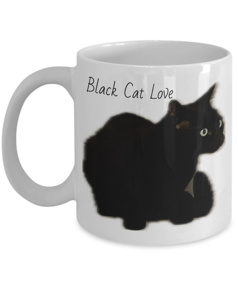 Black cat love, let me taste, smell, see it, I love you, 11oz mug, image of black cat, 15oz, gift for cat lovers, cat parent, cat momma, cat pappa