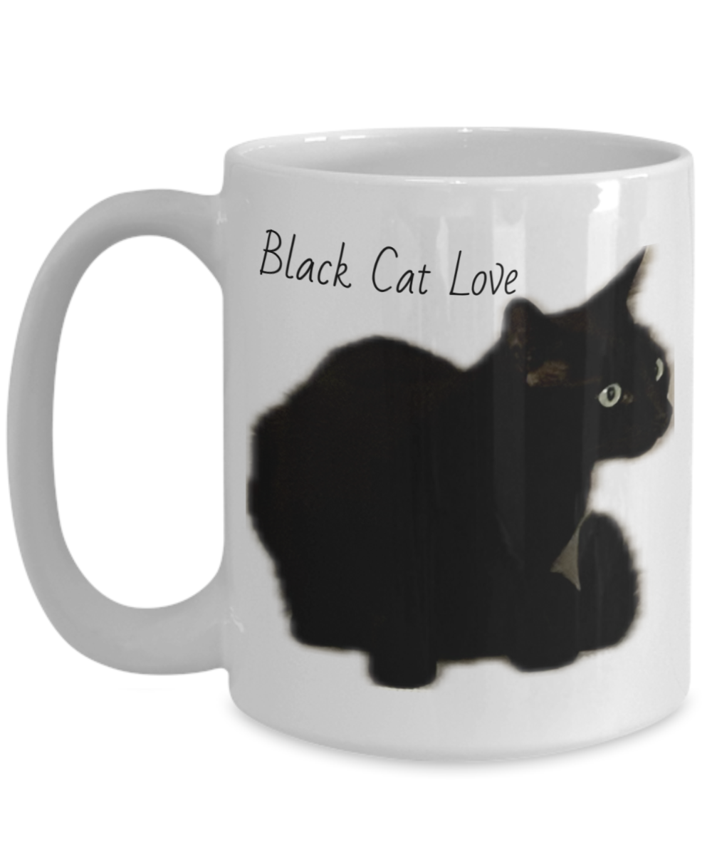 Black cat love, let me taste, smell, see it, I love you, 11oz mug, image of black cat, 15oz, gift for cat lovers, cat parent, cat momma, cat pappa