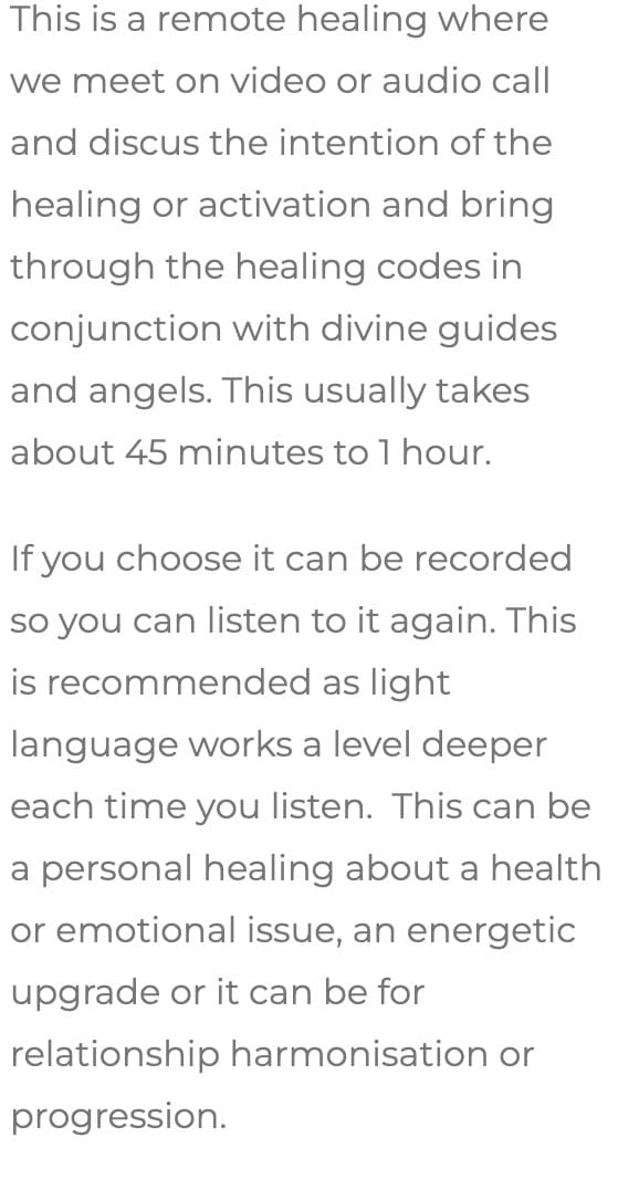 Multidimensional Channelled Healing Session via video call or remote healing without call- can be recorded